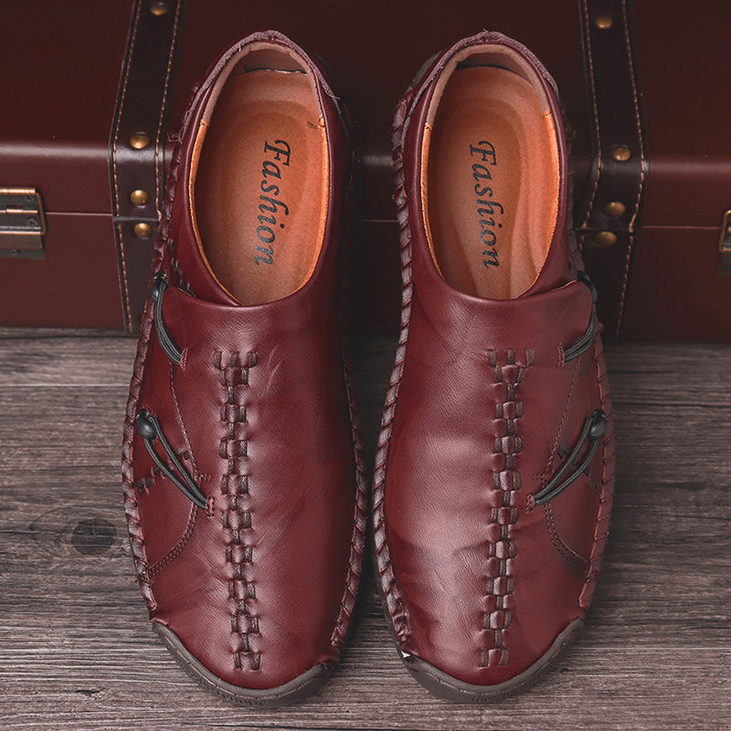 2023S Mens Genuine Leather Comfy Soft Sole Slip On Loafers