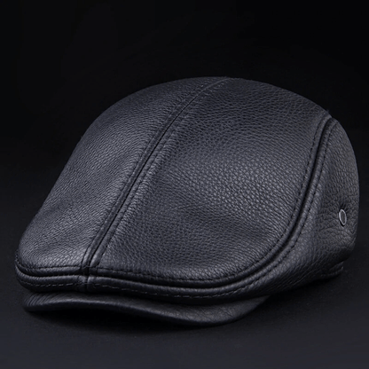 🎅New Year Sale🎁--40% OFF🎉 Mens Vintage Genuine Leather Earflaps Windproof Ivy Caps