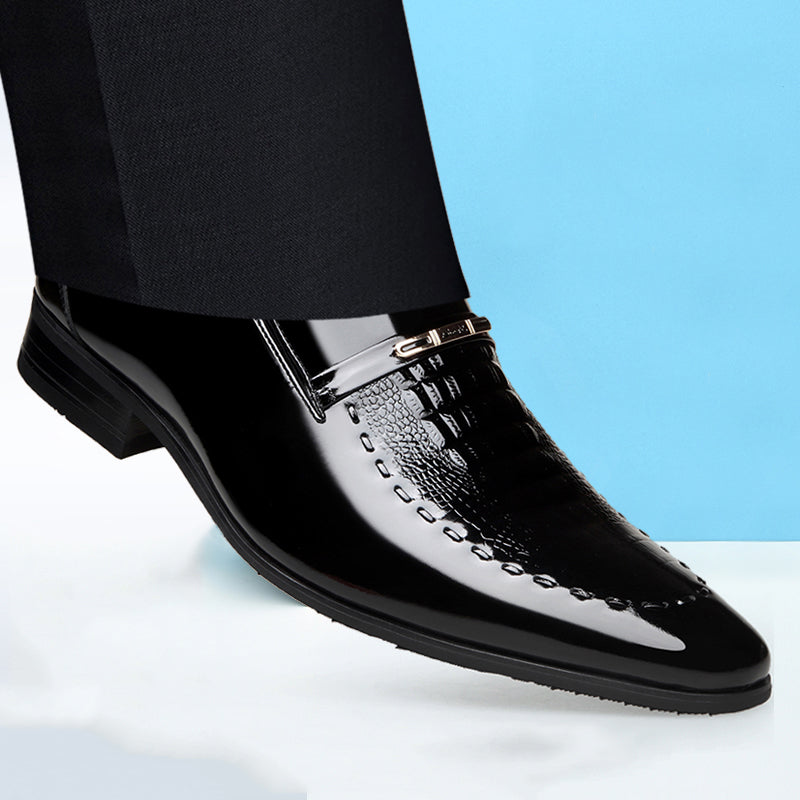 Crocodile pattern men's casual shoes