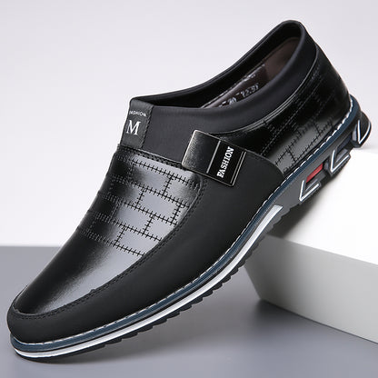 men's large size casual leather shoes