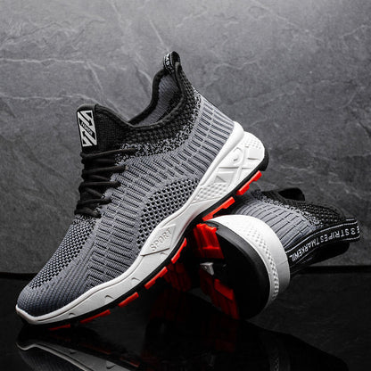 Mesh flying woven sports running shoes