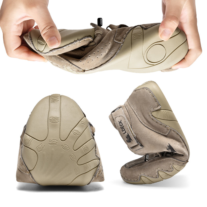 Men's Handmade Outdoor Waterproof Suede Velcro High Boots