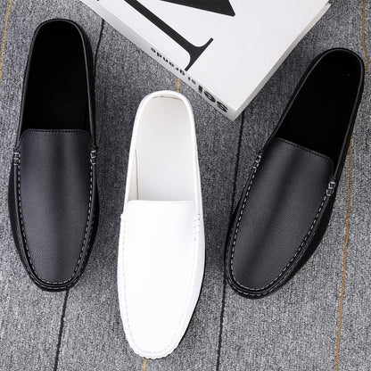 Solid color trendy casual leather shoes