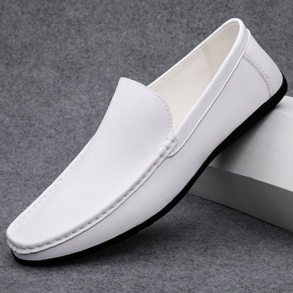 Solid color trendy casual leather shoes