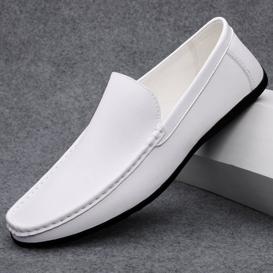 Solid color trendy casual leather shoes