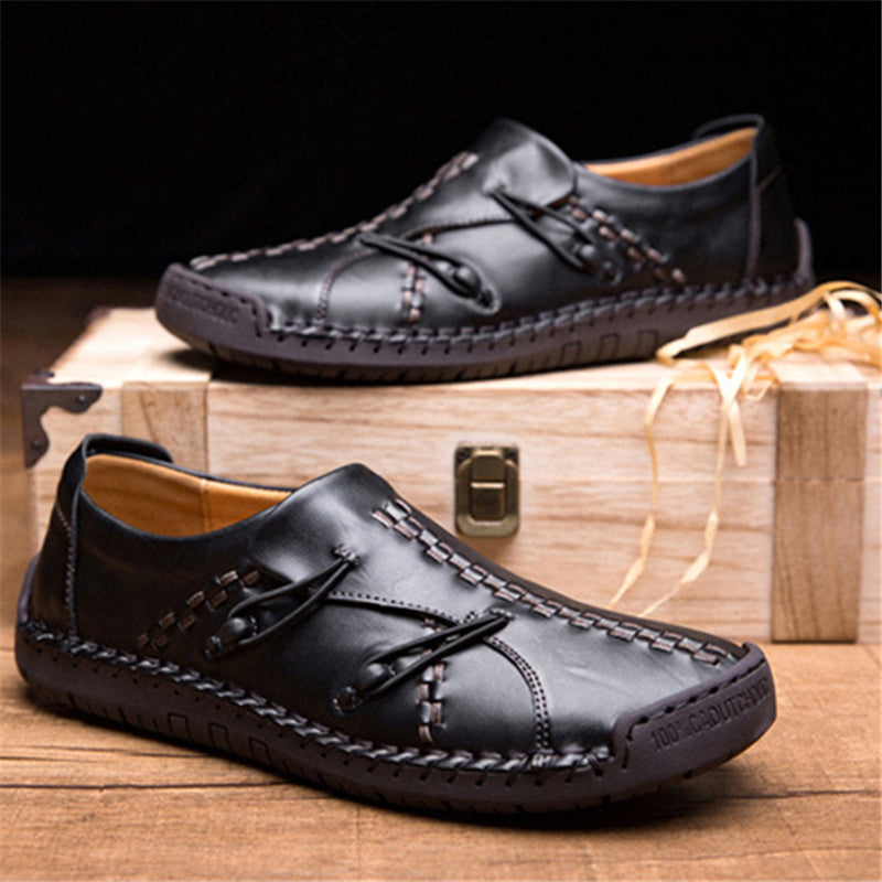 2023S Mens Genuine Leather Comfy Soft Sole Slip On Loafers