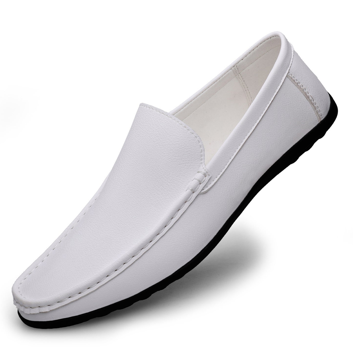 Solid color trendy casual leather shoes