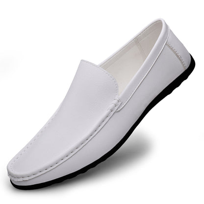 Solid color trendy casual leather shoes