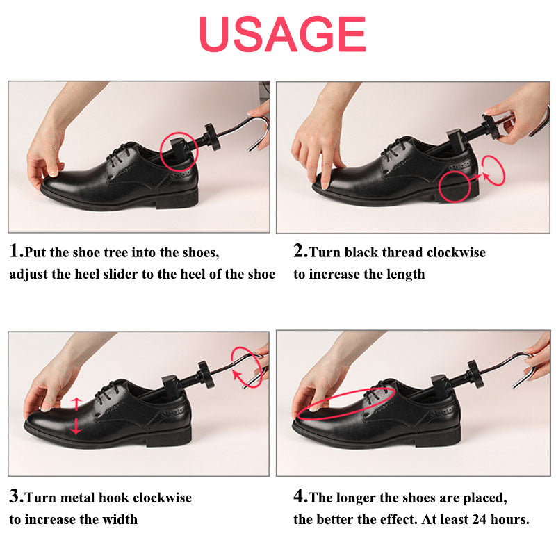 Stretcher Shoe Trees, Adjustable Length & Width for Men