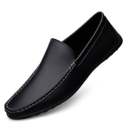Solid color trendy casual leather shoes