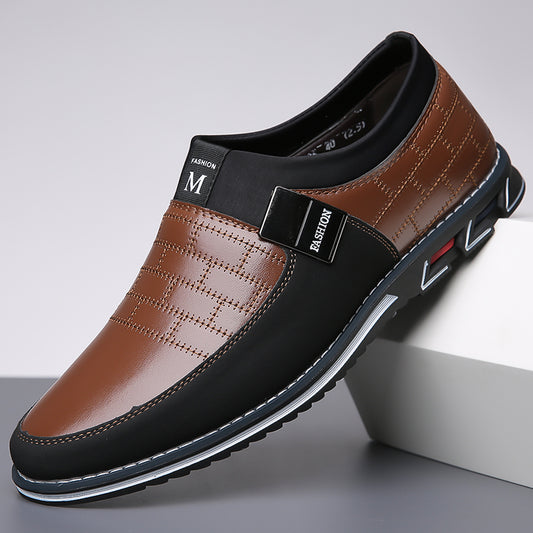 men's large size casual leather shoes