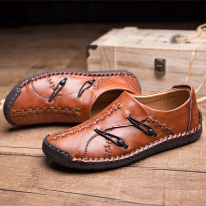 2023S Mens Genuine Leather Comfy Soft Sole Slip On Loafers