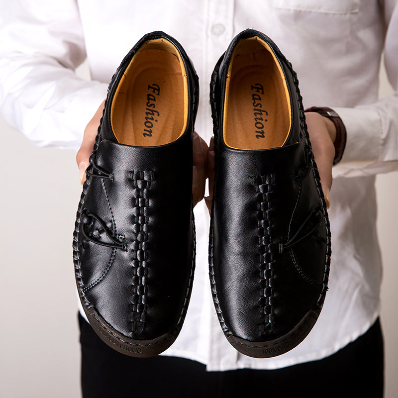 2023S Mens Genuine Leather Comfy Soft Sole Slip On Loafers