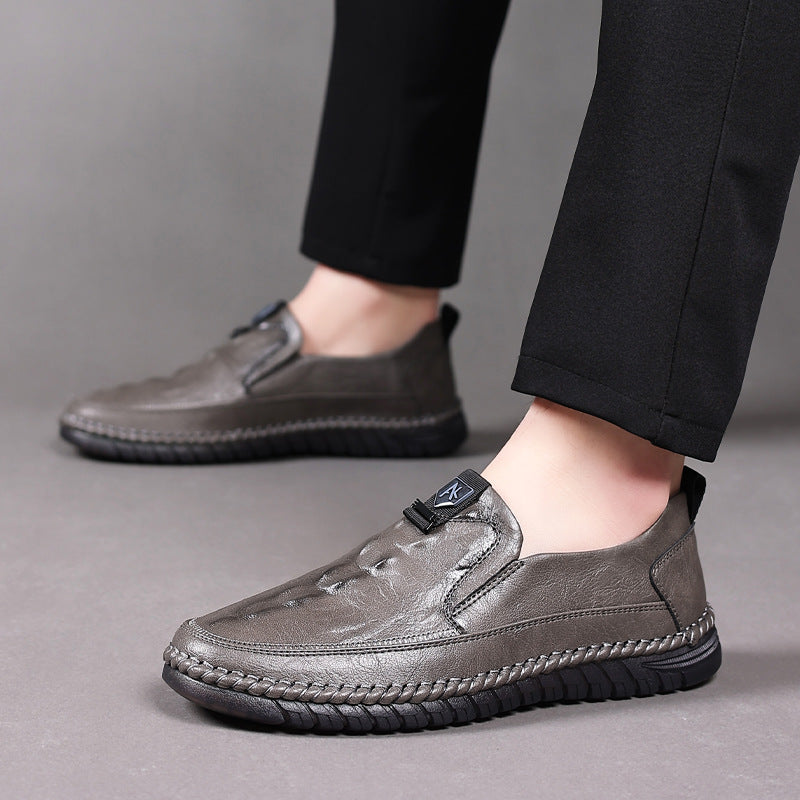 Crocodile pattern men's casual shoes