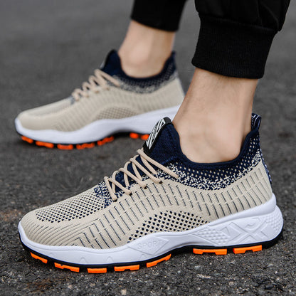 Mesh flying woven sports running shoes