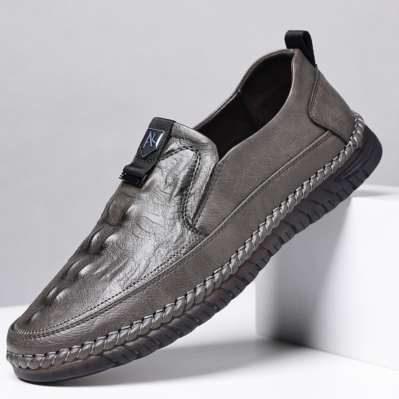 Crocodile pattern men's casual shoes