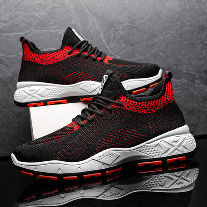 Mesh flying woven sports running shoes