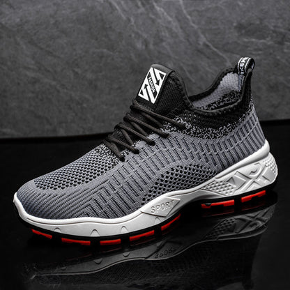 Mesh flying woven sports running shoes
