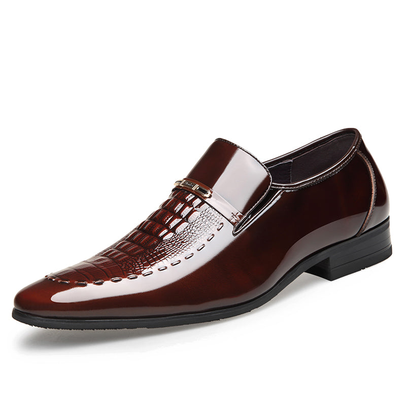 Crocodile pattern men's casual shoes