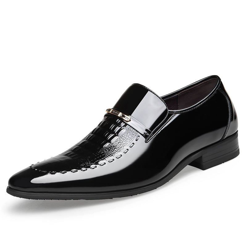 Crocodile pattern men's casual shoes