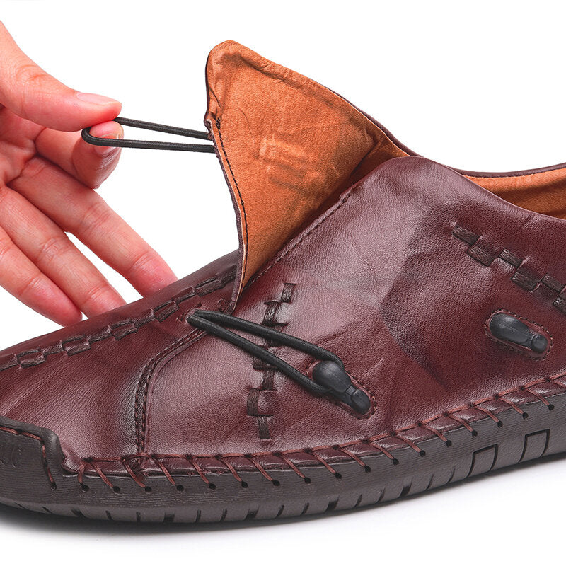 2023S Mens Genuine Leather Comfy Soft Sole Slip On Loafers